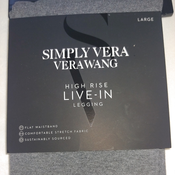 NWT Simply Vera Vera Wang Gray Live-In High Rise Legging – Sizes M & L available - Picture 3 of 6